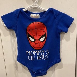 3/$15 Marvel Spider-Man Mommy’s Lil’ Hero Onesie/Diaper Shirt